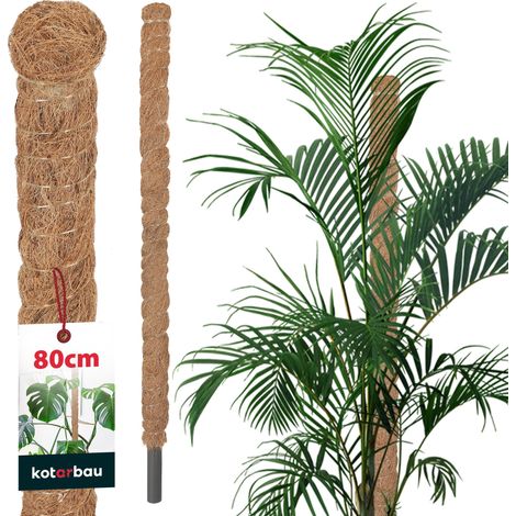 KOTARBAU® Tuteur Plante - Tuteur Coco - ⌀ 2.5 x 80 cm - Fibre de Coco - Tuteurs pour Monstera - Marron - pour Plantes Grimpantes (1/5)