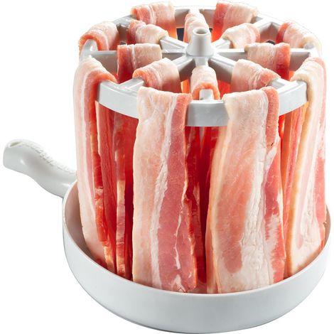 Grillrost für die Mikrowelle, Grillrost für die Mikrowelle, Speckgrillrost, Speck knuspriger, gesünder und schneller grillen.