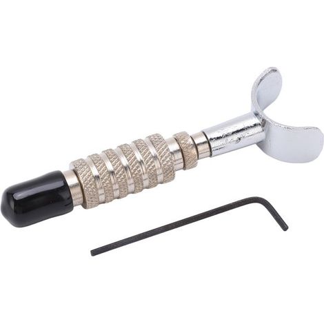 Coltello rotante per cuoio, realizzato in acciaio ad alto tenore di carbonio, con lama piatta da 7 mm, per intaglio del cuoio. (1/5)