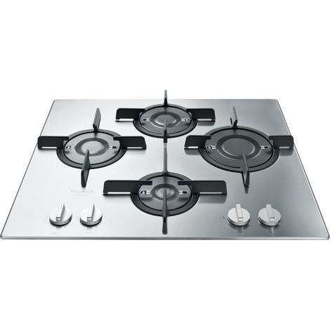 Hotpoint Ariston FTGHL 641 D-IX-HA Piano Cottura a Gas 4 Zone Griglie in Ghisa 60 cm Acciaio Inox (1/5)