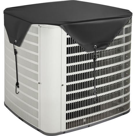 VEVOR Copertura per Aria Condizionata da Esterno 91x91 cm, Copertura Protettiva da Detriti per Condizionatore, Fodera in Tessuto di Poliestere e PVC, Misura Universale