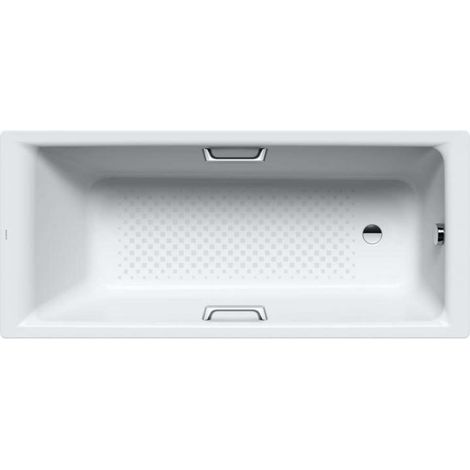 Kaldewei Ambiente - Badewanne Puro Star 654, 170x75 cm, Grifflöcher, Perl-Effekt, durchgehende Antirutsch-Beschichtung, weiß 255434013001 (1/3)