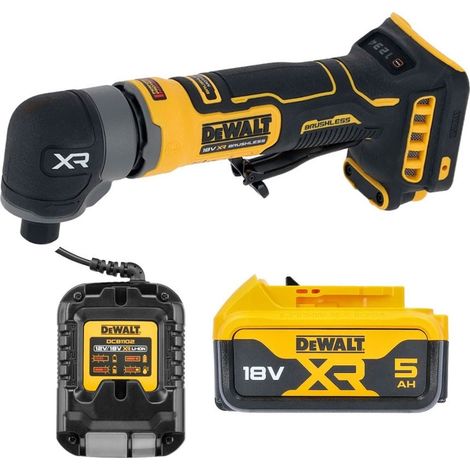 Dewalt DCG421N XR Compact Right Angle Die Grinder 18V + 6mm + 1/4"" Collets 1x5ah (1/5)