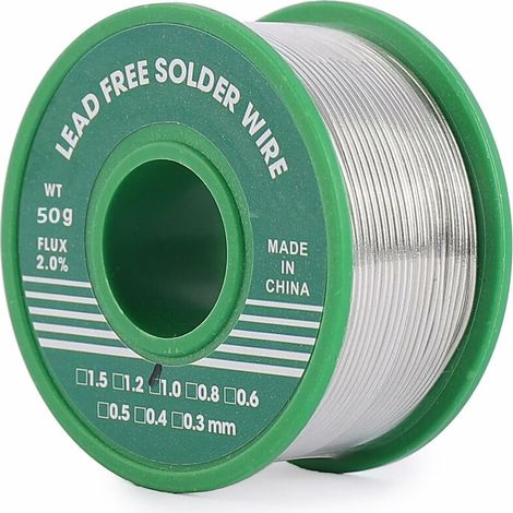 Fil Soudure Sans Plomb 1mm Sn99 Ag0.3 Cu0.7 avec Flux Électronique (1/4)