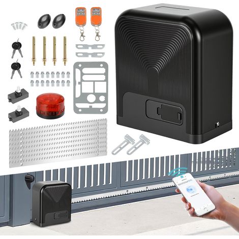 TolleTour 370W Motorisation de portail Coulissant, Ouvre Portail Automatique Ouvre-Porte avec 2 Télécommandes et Contrôle APP, Moteur Portail Électrique (1/5)