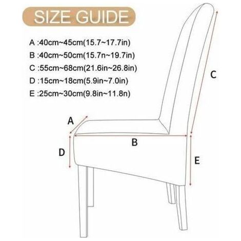 Lot de 6 housses de chaise universelles en microfibre extensible lavables (1/4)