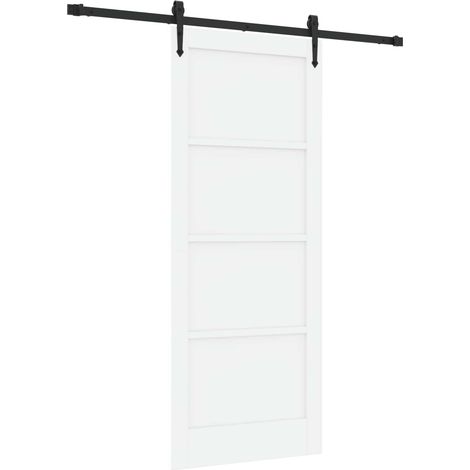 Maison Exclusive - Schiebetür ORKDAL Weiß und Schwarz 83 x 202 cm