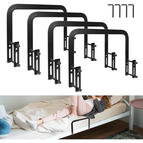 support de matelas, arceau de matelas, support de matelas contre le glissement, très résistant, surface anti-rayures - Idéal pour tatami, lits flottants et lits en bois massif (4, noir) (1/5)
