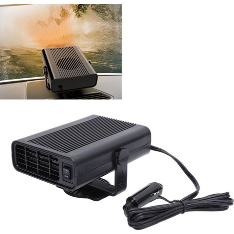 Chauffage d'appoint 120W pour voiture [Matériel ABS et PC] Sécurité renforcée Défogeur de pare-brise chauffage rapide portable noir 12V (1/5)