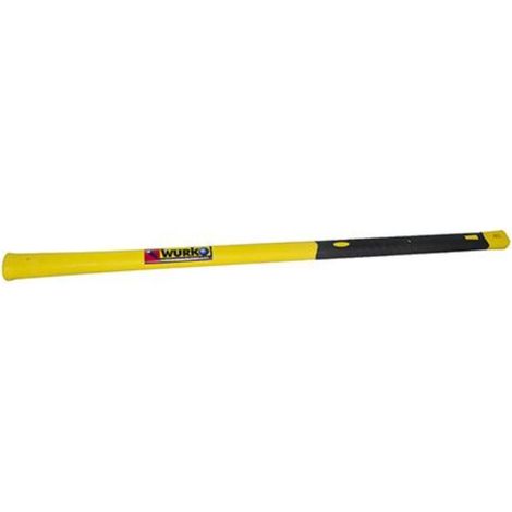 WURKO mango maza 4k.fibra de vidrio , Mango para maza. - Fibra de vidrio. Mango de goma para mejor agarre. - 890 mm. - Amarillo con mango negro. - Para maza de 4 kg. (1/4)