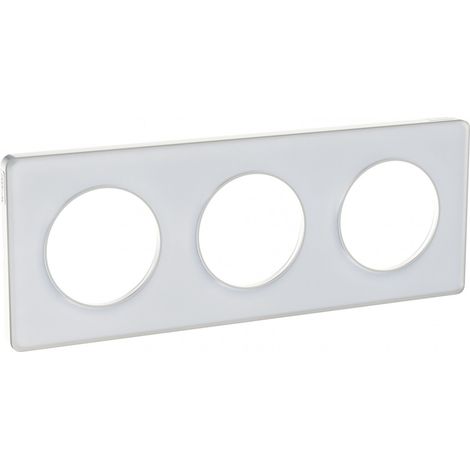 Plaque de finition 3 postes horizontale/verticale - transparent - Odace - Schneider (1/4)
