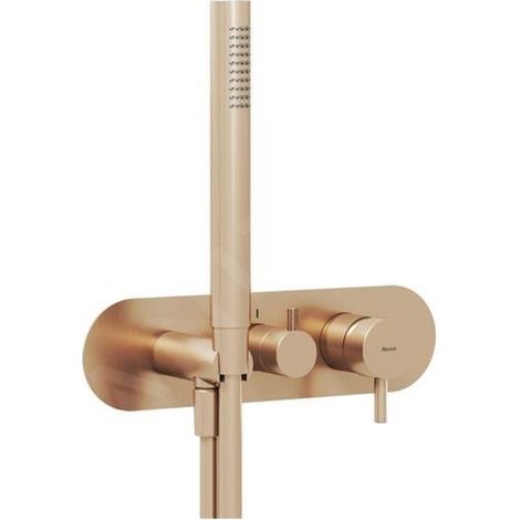 Ravak Espirit - Robinet encastré, pour 3 appareils, avec accessoires, or rose brossé X070356 (1/4)