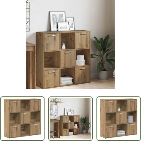 Bücherregal Holz - Bücherregal Artisan-Eiche 90x28x90 cm Holzwerkstoff (1/5)