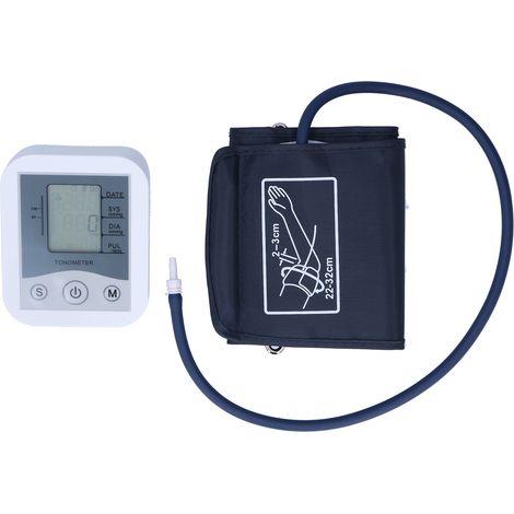 Tensiomètre portable de type brassard, mini tensiomètre électronique domestique gris (1/5)