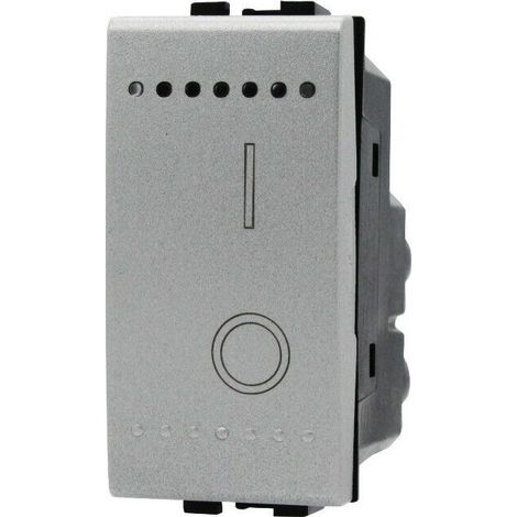 Interruttori prese pulsanti frutti compatibili Bticino Living light Tech international e air grigio argento silver Interruttore Bipolare EW40002
