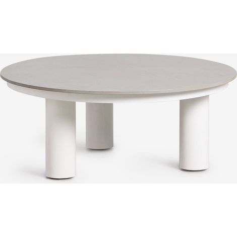 Mesa de centro para jardín redonda Ø80 cm en en piedra sinterizada y aluminio Umeko SKLUM             