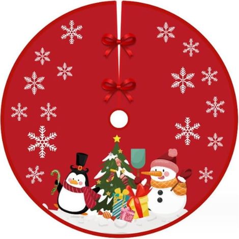 Falda clásica para árbol de Navidad de 90 cm, compatible con la mayoría de los árboles de Navidad. (1/4)