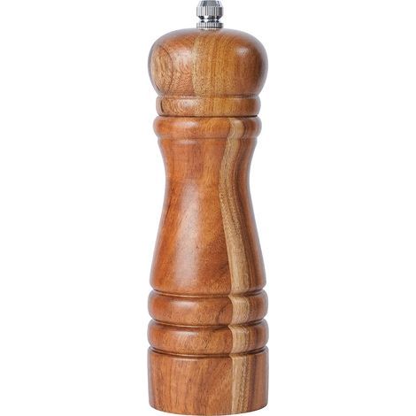 Pfeffermühle – Keramikmühle – Verstellbar und langlebig – Für Salz und Gewürze – Für Küche und Garten – Akazienholz – 16,5 x 5 cm (1/5)