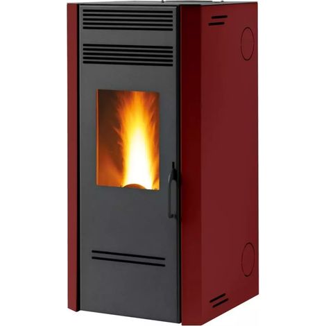 stufa a pellet ventilata caris "maylea" con healthsystem bordeaux 7,1 kw