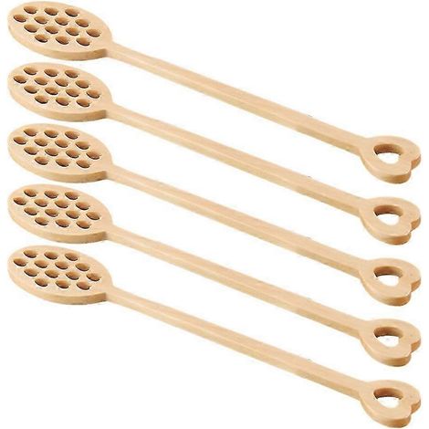 Cuillère à mélanger en bois H-Oney Spoon Honeycomb, cuillère à miel, cuillère à mélanger, batteur à main CC (1/5)