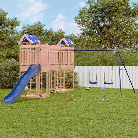 Aire de jeux extérieure : Aire de jeux d'extérieur bois massif de douglas jeu extérieur enfant, aire de jeu jardin, balançoire enfant , pour jardin, usage domestique , enfant 3-8 ans (1/5)