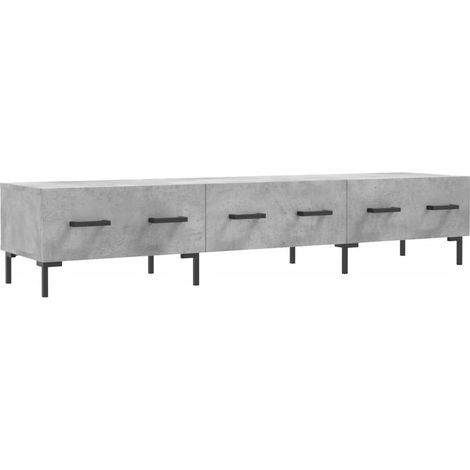 Mueble TV multimedia estantería para televisión buffet para televisión comedor salón dormitorio 150 x 36 x 30 cm madera contrachapada gris 020026026
