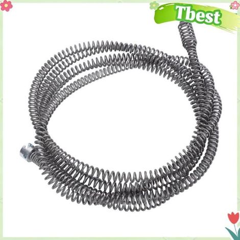 Tbest Câble de tarière de vidange Nettoyeur de canalisations, tarières, câble à ressort, en acier outillage kit 3 mètres/9,8 pieds (1/5)