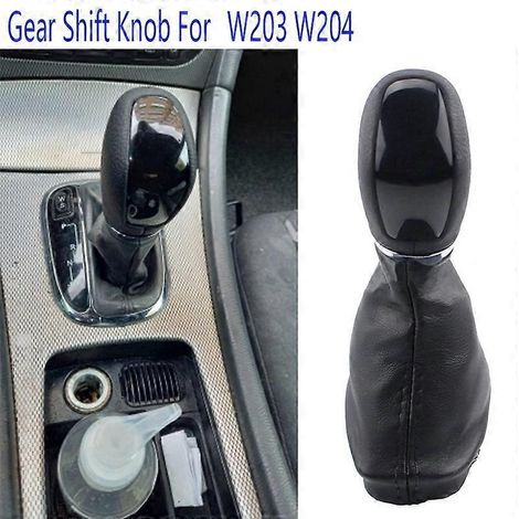 Pommeau de levier de vitesses automatique noir avec soufflet pour W203 W204 - Accessoires auto - FFY (1/4)