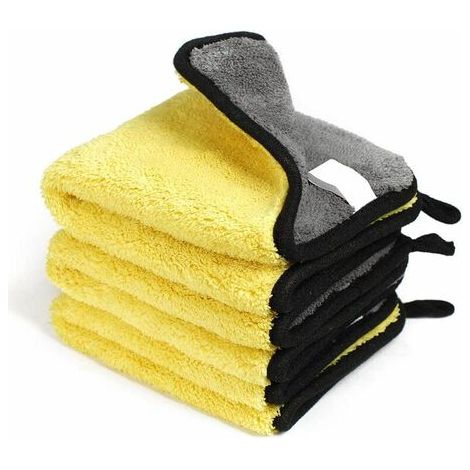 Confezione da 3 panni in microfibra per auto - Panni in microfibra super assorbenti - Asciugatura rapida e riutilizzabili per la pulizia, la lucidatura dell'auto o l'uso domestico (1/5)
