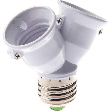 Adaptateur/convertisseur pour ampoule LED E27 (1 vers 2). (1/5)