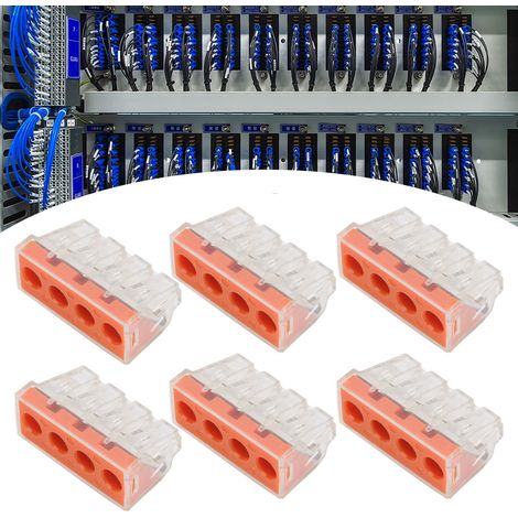 Lot de 10 connecteurs rapides rigides pour câbles de 2,5 à 6 mm² (PCT-104D) (1/5)