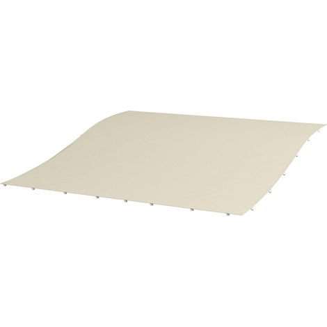 Techo De Repuesto Para Pérgola 297X243Cm Toldo Para Marquesina De Patio, Protección Uv, Para Cenador De 3X2,5M, Beige