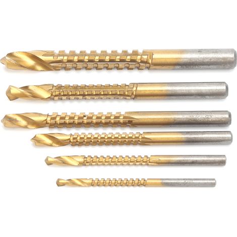 Ensemble de 6 pièces : foret à dents de scie, foret hélicoïdal, perceuse à main, outil de perforation tout-en-un (1/5)