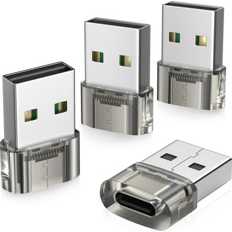 Adaptateur CarPlay USB vers USB C 4Pack,USBC Femelle vers A Mâle (1/5)