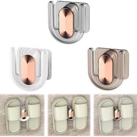 Estante de pared para zapatillas (3 piezas), zapatero autoadhesivo de pared, sin taladrar, para puerta, armario, baño y cocina. (1/5)