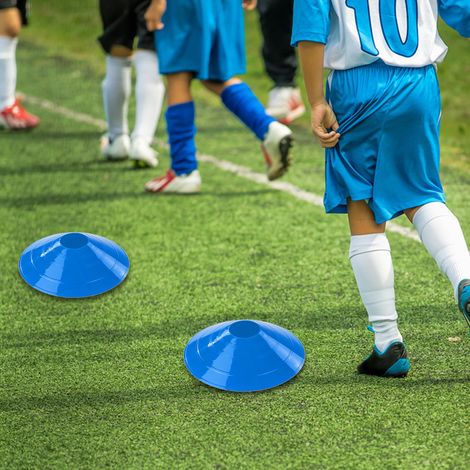 15 pièces ensemble de cônes de disque d'agilité cônes d'espace d'entraînement multisports avec support en plastique pour jeu de ballon de football mini marqueurs de terrain (1/5)