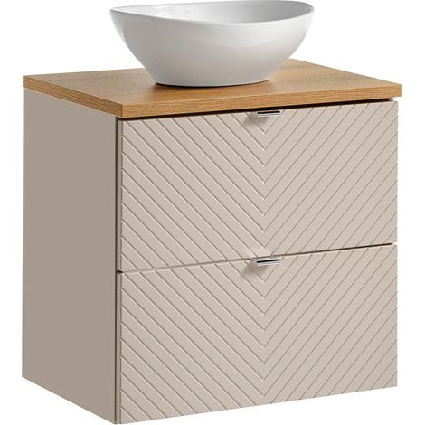 Mueble lavabo individual 60cm Manoa Cachemira y madera (1/4)