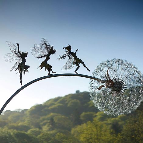 Tuteurs de jardin Fées dansantes et pissenlits (1/3)