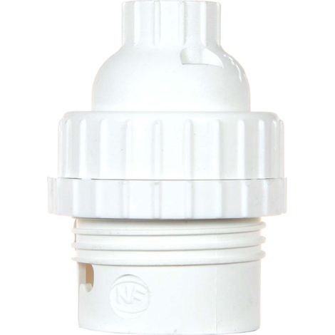 Douille nylon B22 double bague raccord 10mm - Blanc - Lébénoïd (1/2)