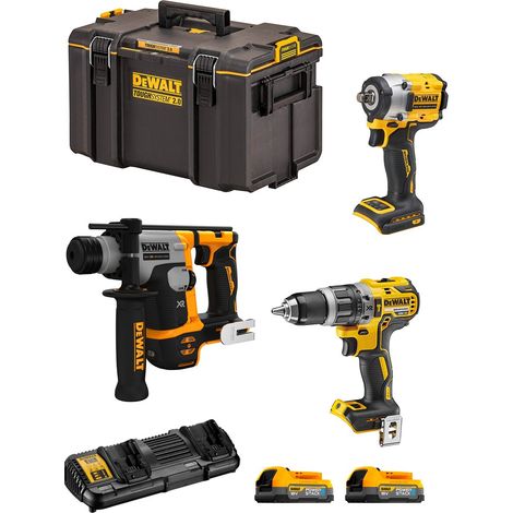 DeWALT Kit DWK306PS (DCH172 + DCF921 + DCD796 + 2 x 1,7 Ah + DCB132 + DS400) (1/5)