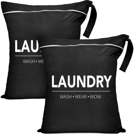 Bolsa De Lavandería - Bolsa Impermeable Para Ropa Mojada Y Traje De Baño - 37x48 Cm - Poliéster Con Capa TPU Y Cierre De Cremallera - 2 Unidades (1/5)