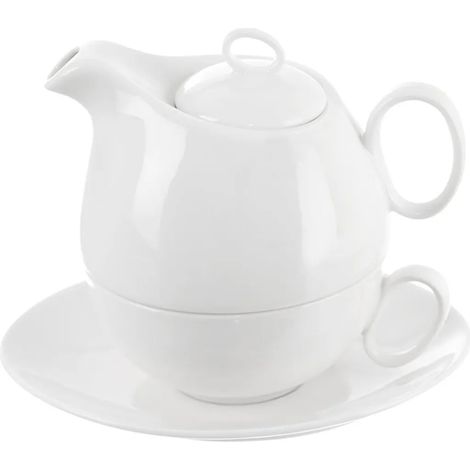 Service à thé en porcelaine - compatible lave-vaisselle et micro-ondes (1/5)