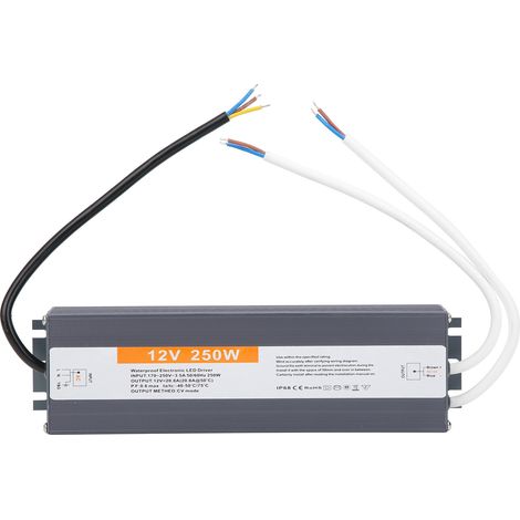 Alimentation étanche LED 250W AC170‑250V transformateur driver DC12V (1/5)