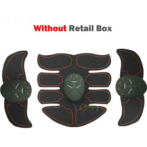 Kabelloser EMS-Muskelstimulator, intelligentes Fitnessgerät für Bauchmuskelübungen, elektrischer Schlankheitsgürtel zur Gewichtsreduktion, Unisex00273-AquaForge