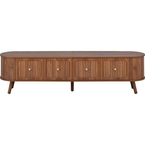 Meuble TV vintage noyer 4 portes 180 x 38 x 47 cm (1/5)