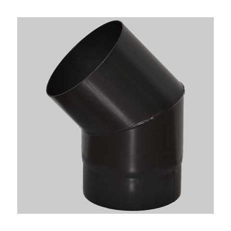 Curva 45° Mf Per Stufe Nero Opaco Ø 130
