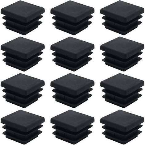 40 embouts carrés pour meubles, bouchons de tubes carrés en plastique 20 mm x 20 mm (1/5)