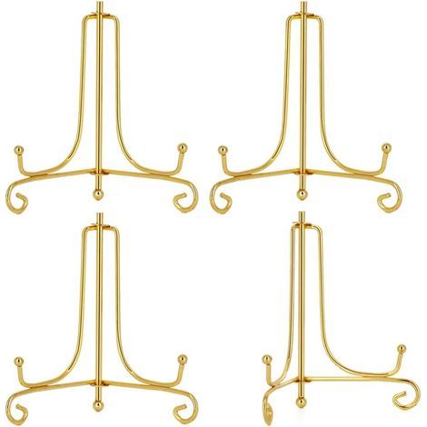 CCYKXA Iron collector plates stand for displaying photos, artwork, books, and more. Use these gracefully curved stands to display photos, place setting cards at wedding events, business cards, and mor