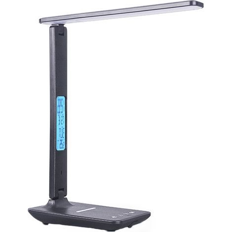 Lámpara de escritorio, cargador inalámbrico, 10W, negra (1/5)