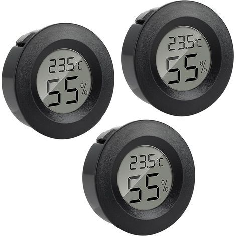 3-piece Thermometer, Hygrometer, LCD, Digital, Indoor, Baby, Kitchen (1/5)